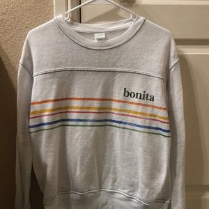 “Bonita” white long sleeved tee.
